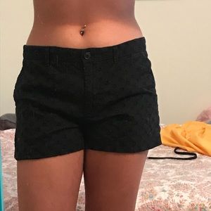Black mid/low rise shorts